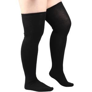 Women's Thigh High Sock - Black Bottom
Large Black