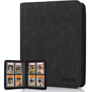 JoyHood 40 Pockets Graded Card Binder, PSA Slab Holder Binder, Graded Card Storage Album for PSA and CGC Slabs (4 Pockets, Black)