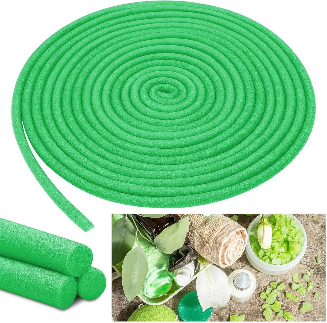 Frienda Noodle Rope 40 ft 5/8 Inch Craft Foam Pool Tube Versatile Foam Rod Cylinder for Modeling, DIY Arts and Crafts Supplies (Dark Green)