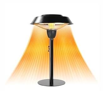 Star Patio Outdoor Heater, Electric Tabletop Heaters Tip-Over Protection, IP44 Waterproof, 1500W Infrared Patio Heater, Hammered Bronze Finished, ZHQ1566-CTN2025Star Patio Outdoor Heater, Electric Tabletop Heaters TipOver Protection, IP44 Waterproof, 1500W Infrared Patio Heater, Hammered Bronze Finished, ZHQ1566CTN2025