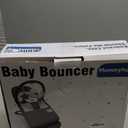 Portable Baby Bouncer Seat for Infants, 0-18 Months, 3 Modes of Use with Rocker & Stationary Options, Ergonomic Infant Chair with Hanging Toys  Grey