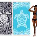 Widdonen Thin Turkish Beach Towel Lightweight Quick Dry Absorbent Cotton Bathroom Bath Pool Swim Towels Extra Large Oversized Sand Free Beach Accessories Essentials Cloud Gifts for Adult