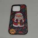 Kapadiy Compatible with iPhone 16 Pro Case,The Lovely Santa Claus Christmas for Woman Men Full Body Protective Cover Shockproof 2 in 1 Silicone + Hard PC Design for iPhone 16 Pro Case