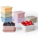 ISSEVE 8oz Silicone Snack Containers for Kids, 1 Cup Reusable Small Containers with Lids, Leak Proof Silicone Food Storage Containers, Kids Lunch Box for Daycare, School, Travel (8)