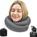 Travel Pillow, Neck Pillow for Airplane, Ergonomic Memory Foam Travel Neck Pillow for Airplanes, Comfortable Flight Pillow for Long Flights & Sleeping