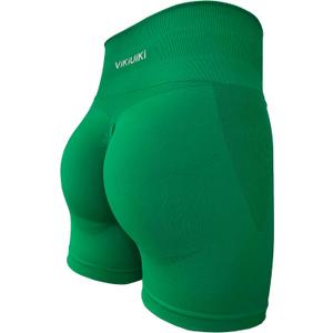Women's Seamless Tummy Control High Waisted Biker Shorts Yoga Gym Workout Spandex Butt Lifting Shorts for Women (Green)