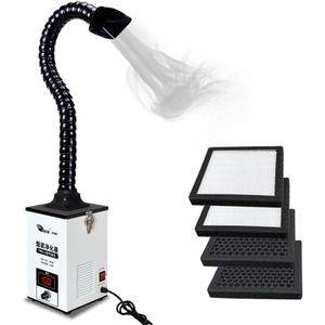 150W110V Smoking Instrument Smoke Absorber With Activated Carbon Filter Sponge Cutting Solder Fume Extractor