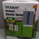 Battery Powered Backpack Sprayer 4 Gallon, VAXMAY 100 PSI Electric Graden Sprayer Works with Makita 18V Battery, Weed Yard Sprayer with Telescopic Wand, 5 Nozzles, 2.6 Ah Battery & Charger Included