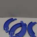 Racetrack Connectors Compatible with Hot Wheels, 90 Degree Banked Turn, 4 Packs, Upgrade Edition (Blue)