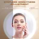 Makeup Mirror with Lights, 1x/20x 360 Rotation Vanity Mirror, Brightness Adjustable Lighted Makeup Mirror with Magnification, 5000 mAh Rechargeable Double Sided Mirror with 3 Colors, Gift for Women