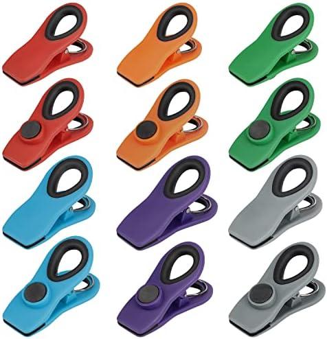 TACGEA Chip Clips, Magnetic Bag Clips with Air Tight Seal for Food Storage, 8 Pieces, Multicolor
