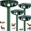 2026 Upgraded 3Pack Solar Ultrasonic Animal Repellent Outdoor Deer Repellent Devices Cat Squirrel Rabbit Dog Skunk Raccoon Deterrent, Animal Repeller with Motion Sensor for Garden Farm Yard,