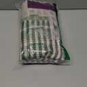 jinchan Double Layer Striped Linen Kitchen Tier Curtain Rustic Cafe for Living Room Bathroom Half Window Curtain 35x50 inches