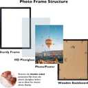 JCJMY 13x18 Picture Frame Set of 3 Black for Wall Hanging, Wall Mounting Horizontally or Vertically, 13 x 18 Wall Gallery Poster Photo Frame with Shatter Resistant Plexiglass, 3 Pack, Black