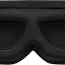 Sleep Mask ALASKA BEAR Wraparound Cool for Sensitive Sleeper Side or Back, Women and Men, Adjustable Headband Eye Mask and Earmuff Blindfold for Full Blackout, Upgraded w/o Buckles