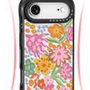 for iPhone Air Case Cute - Military-Grade 20 ft Drop Protection Shockproof Phone Case - Funny Passion Flower Design for iPhone 17 Air (6.5") Black