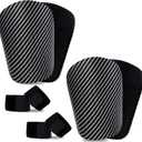 Mini Shin Guards Soccer-2 Pairs Small shin Guards and 2 Pairs Strap Shin Fixed Straps for 4-6,Match Equipment Protective Tiny shin Guards Soccer (Carbon pattern)