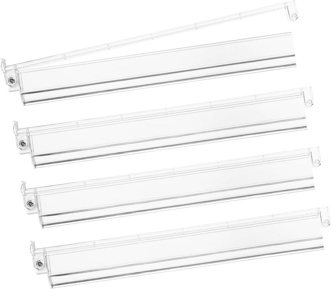 Mahjong Racks with Pushers 4PCS Set Majiang Tile Holder Acrylic Mahjong Racks Accessories and Gifts (Clear)