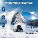 suoso Ski Goggles Frameless for Men: Women Magnetic Lens UV400 Protection OTG Anti-Fog Snowboard Goggles