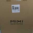 mixi Checked Luggage with Cup Phone Holder Hard Shell Rolling Travel Suitcase with Spinner Wheels,26 Inch Rock Grey