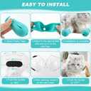 Cat Muzzle for Grooming, Transparent Cat Helmet with 4 Silicone Claw Covers, Adjustable Breathable Kitty Hood Anti Bite Bubble Astronaut Grooming Mask for Pet Bath Nail Trimming,L