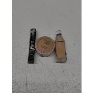 Set of 3: 1. Glamnetic Magnetic Eyeliner.  2. L'Oreal Paris Visible Lift Serum Foundation.  3. Neutrogena Mineral Sheers Lightweight Loose Powder Makeup Foundation.