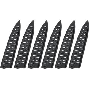 uxcell 6 Pcs Knife Cover Sleeves, 8.1" x 1.8" PP Knives Edge Guard Blade Protector Universal Knife Sheath for Home Kitchen, Black