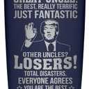 Gifts for Uncle on Fathers Day from Niece - Funcle Great Tumbler for Fathers Day, Christmas, Birthday - Great Uncle Birthday Insulated Stainless Steel Cup 20oz, Navy