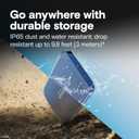 Crucial X10 4TB Portable SSD, Up to 2,100MB/s, USB 3.2 USB-C, External Solid State Drive, Compatible with Windows, Mac & Android, Durable Storage for Games, Photos & Files, Blue - CT4000X10SSD9-02