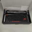 Ajazz AF84 Wireless Membrane Silent Typewriter Keyboard, Bluetooth/2.4G Dual-Mode Connection, Cute Retro Aesthetic Design with Integrated Stand for Tablet, Phone, PC and Win/Mac/Android Black