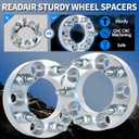 2" 6x5.5 to 8x6.5 Wheel Adapters (Changes Bolt Pattern) Fit for Chevrolet Silverado 1500 Tahoe GMC Yukon Toyota Sequoia Tacoma, with M14x1.5 Studs 108mm Hub Bore 4pcs