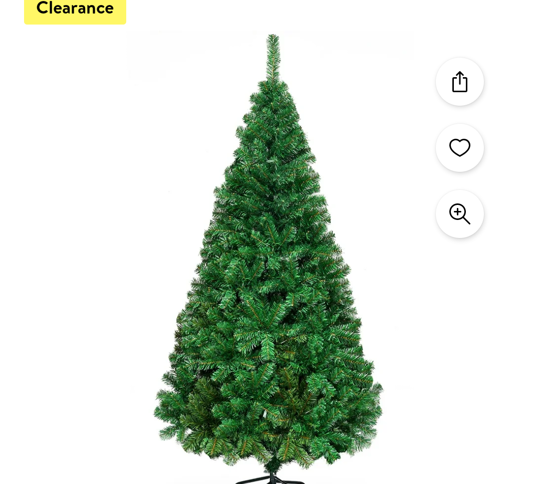  6Ft Artificial PVC Christmas Tree Stand Indoor Outdoor Green