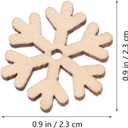 2 x 100pcs Assorted Pattern Wooden Pieces Christmas Snowflake Cutouts Craft Embellishments DIY Decorative Accessories Manual Ornament for DIY Art