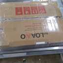 LOAAO 24X30 Inch Brushed Nickel Bathroom Mirror, Rounded Rectangle Silver Metal Frame Mirror, Brushed Nickel, Anti-Rust, Shatter Proof, Hangs Horizontally or Vertically