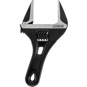 ARES 70303-53mm Stubby Adjustable Wrench - Stubby, Ultra Thin Design for Quick Access to Tight Spaces - Mouth is 30 Percent Deeper than Normal