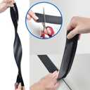 Silicone Stove Counter Gap Cover (2 Pack, 25in, Black), Non-Adhesive Heat Resistant Kitchen Stove Gap Filler, Easy Clean Silicone Gap Guard Seals Spills Between Counter & Stove