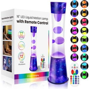 15.5-inch Liquid Motion LED Lamp,Color Changing Galaxy Lamp, Smart Timed Ambient Light with Remote Control, Dynamic Shadow Sleep Aid Lights, Christmas & Birthday Gift