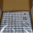 Amazon Basics Lightweight Super Soft Easy Care Microfiber 4 Piece Bed Sheet Set With 14-inch Deep Pockets - Queen, Dusty Blue Pinstripe,Printed