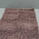 Yimobra Bathroom Rugs Non Slip Washable - Ultra Soft Absorbent Chenille Bath Mat, Quick Dry Shaggy Floor Carpet for Tub Shower, Mauve Home Decor Accessories, 24x17 Inch