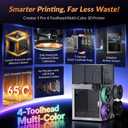 FLASHFORGE Creator 5 Pro 3D Printer, 4 Toolheads with 7s Toolchanger, Industrial Multi-Material & Mixed-Material Printing, Fully Enclosed CoreXY 65°C Active Chamber Heating Better Engineering Prints