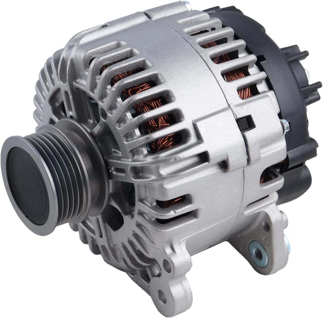 Alternator 5-Groove Compatible with 2005-2014 Volkswagen Jetta 2010-2014 Golf, 2006-2009 Rabbit L5 2.5L 0124525062