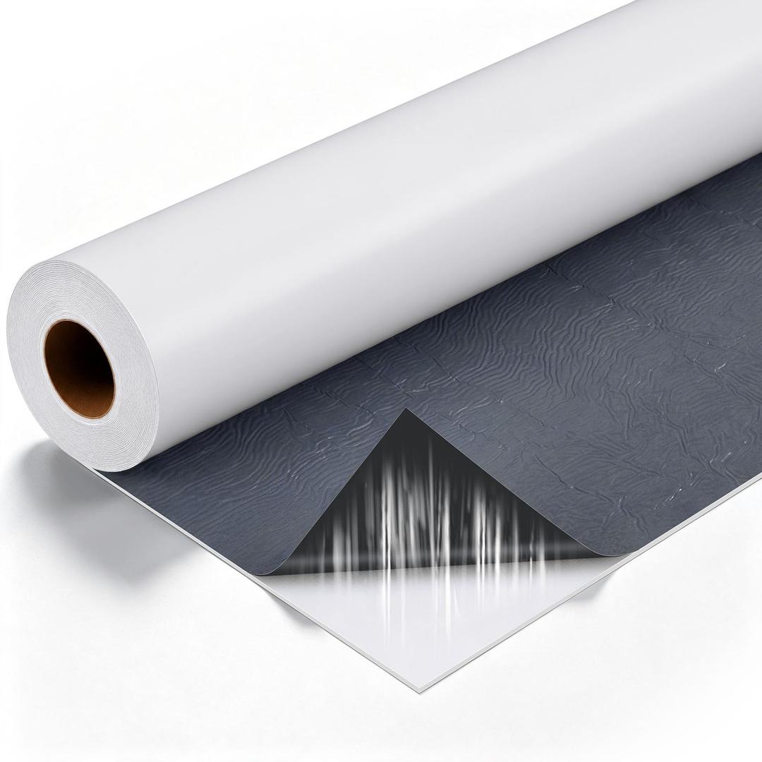 Pushglossy 1 Roll EPDM Rubber Roofing Membrane 50 Mil, 39" x 20 Ft, White