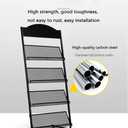 Iron Simple Floor-Standing Magazine Display Rack - Black
