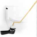 iFealClear Brass Toilet Tank Flush Lever Replacement, Universal Side/Angle Mount Toilet Handle, Stainless Steel Flapper Chain, Matte Black