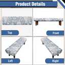 Gdmhy Dining Bench Seat Cover,Washable Durable Bench Slipcover, Stretch Floral Printed Seat Cushion Cover,Protector Ottoman Bench Cover for Bedroom, Kitchen, Hotel, Banquet (Flower-E)