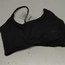 Danysu Sculpt Workout Tank Tops Women Backless Longline Sports Bras Strappy Padded Yoga Top (Medium, #1.v Neck Black)