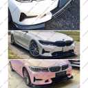 Front Lip Compatible with BMW G20 Base 3-Series 2019-2022, V Style Fits for 330e 330i, Bumper Air Dam Lower Chin Spoiler Splitter, Protection Body (Carbon Fiber Pattern)
