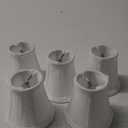 Mini Lamp Shade Clip On Bulb for Candelabra Bulbs- Barrel Fabric Shade ONLY for Candle Bulbs Chandelier Wall Lamp DIY Lighting Accessories (5, White)