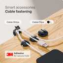 PAMO Cable Management Under Desk for Easy mounting Under-Table I Set of 2 - with 10X Cable Ties I Desk Organizer for Office/Home Office Table Thoughtful Cable Tray Holder