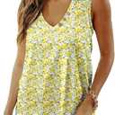 CRAZY GRID Women's Tank Tops V Neck Casual Sleeveless Tops for Women 2025 Basic Trendy Tank Oversized Summer Blouses S-3XL (XXL)